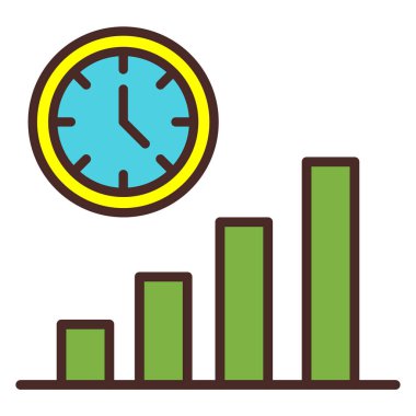 Saat simgesi vektör illüstrasyonu