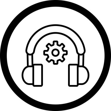 Modern b 'nin vektör illüstrasyonu kulaklık simgesinden yoksun