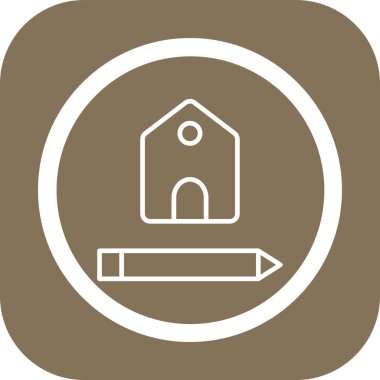 Ev simgesinin vektör illüstrasyonu