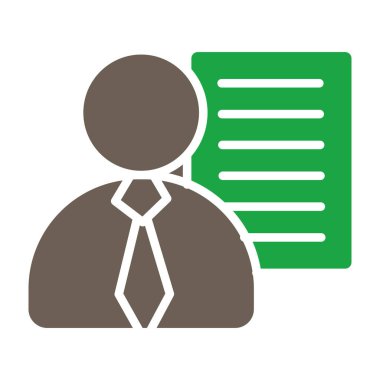 Elinde kağıt olan bir iş adamının vektör çizimi