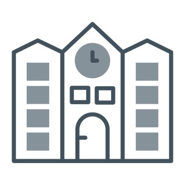 Hastane binası vektör simgesi düzenlenebilir