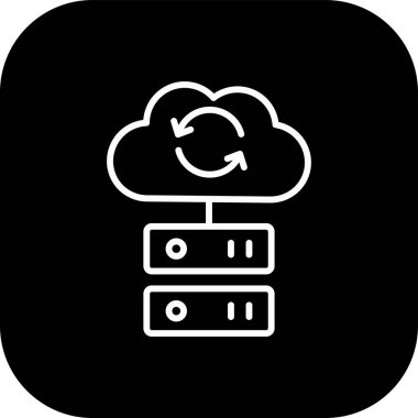 soyut arkaplanda bulut depolama simgesi izole