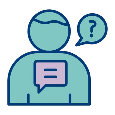 Sohbet simgesi vektör illüstrasyonu