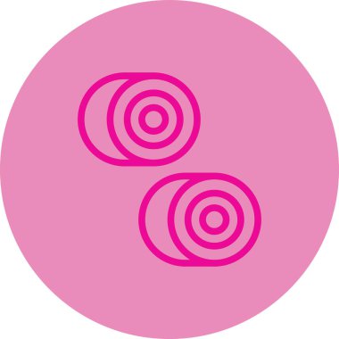 Yuvarlak bir simgenin vektör illüstrasyonu