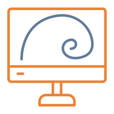 Salyangoz. Web simgesi basit illüstrasyon