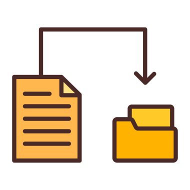 dosya belgesi renk vektör resimlemesi