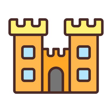 Beyaz arka planda kale vektör çizimi. Birinci kalite semboller. kavram ve konsept tasarım için vektör simgesi.