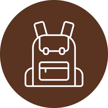 Sırt çantası. Web simgesi basit illüstrasyon