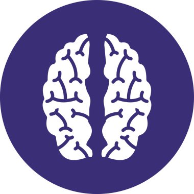 beyin ikonu vektör illüstrasyonu