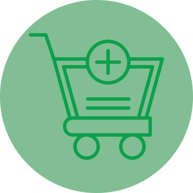 Sepet ikonu vektör illüstrasyonu