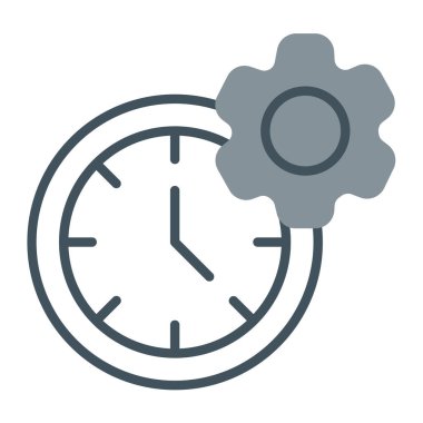 Zaman simgesi ve vektör illüstrasyonlu saat