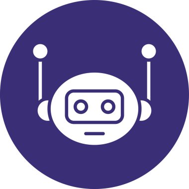 Robot simgesi. Web için robot vektör simgelerinin basit çizimi