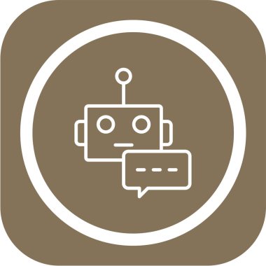 robot. Web simgesi basit illüstrasyon