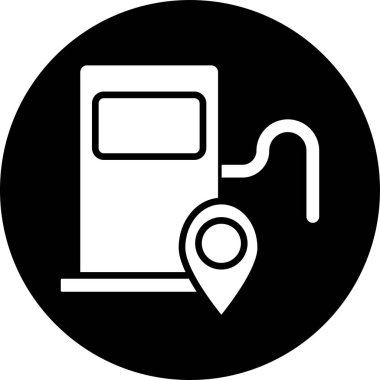 Otomobil yakıt istasyonu simgesi taslak biçimi