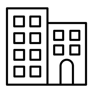 Şehir binaları simgesi, taslak biçimi