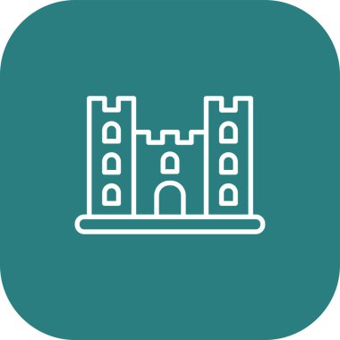 Kişisel ve ticari kullanım için kale vektör simgesi simgesi vektör çizimi..