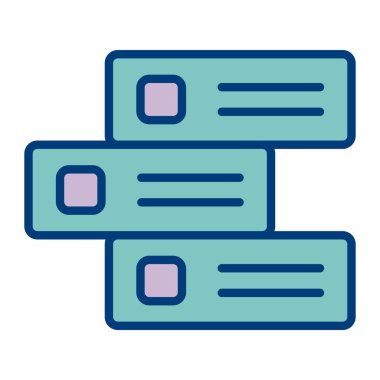 Veritabanı sunucu vektör simgesi