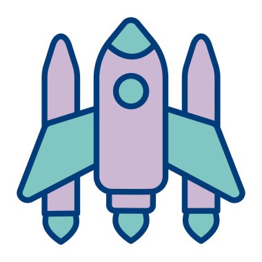 roket ikonu vektör illüstrasyonu