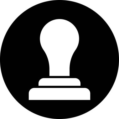 Lastik Damga Web simgesi, vektör illüstrasyonu