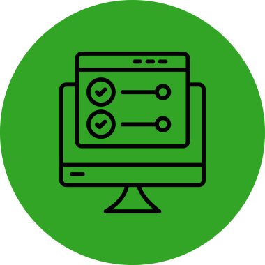 vektör lcd simgesi illüstrasyonu