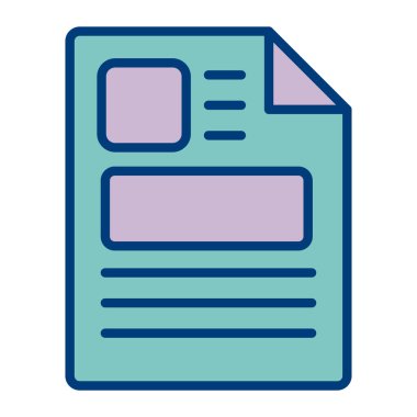 Belge. Web simgesi basit illüstrasyon