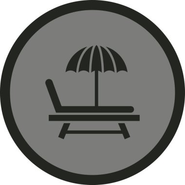 Şemsiye. Web simgesi basit illüstrasyon