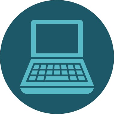 dizüstü bilgisayar simgesi, vektör illüstrasyonu