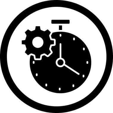 Saat. Web simgesi basit illüstrasyon