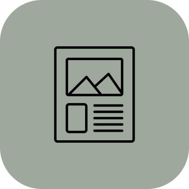 Kağıt sayfalı belgenin vektör illüstrasyon simgesi