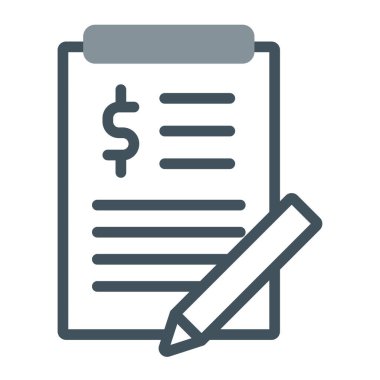 sözleşme vektör simgesi. düzenlenebilir özet.