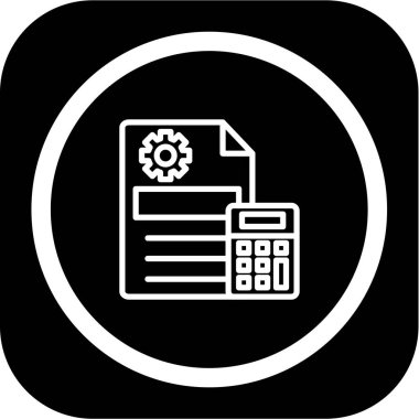 Projeniz için vektör hesap makinesi simgesi, vektör illüstrasyonu