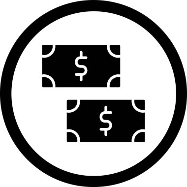 Para için. Web simgesi basit illüstrasyon