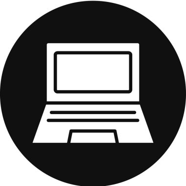 Dizüstü bilgisayar simgesi vektör çizimi