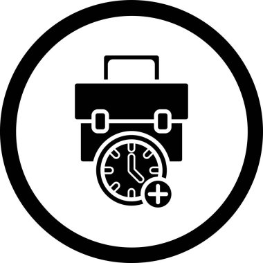 Saat simgesinin vektör illüstrasyonu