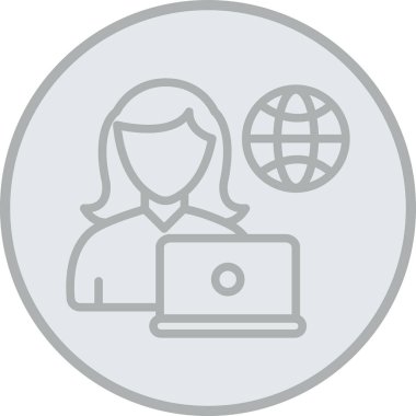 Bir dizüstü bilgisayarın vektör çizimi