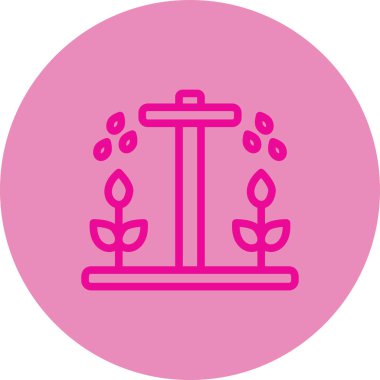 Bitki simgesinin vektör illüstrasyonu