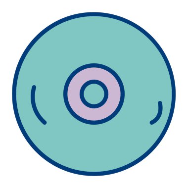 CD mi? Web simgesi basit illüstrasyon