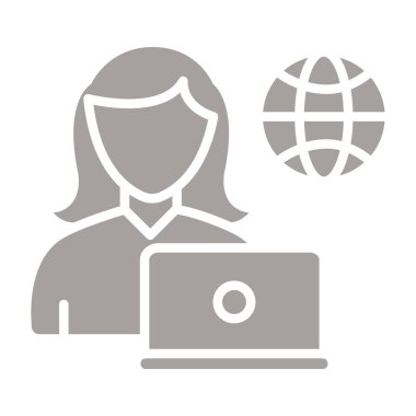 İnternet simgesi. Vektör illüstrasyonu