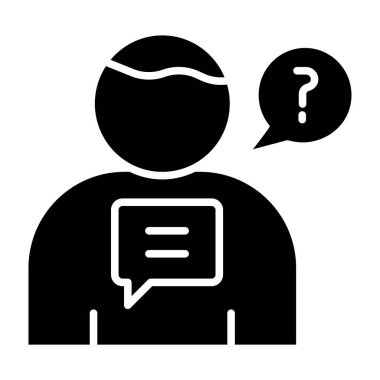 Soru cevap simge vektör çizim