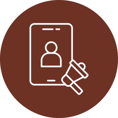 Cep telefonu simgesi, vektör illüstrasyonu