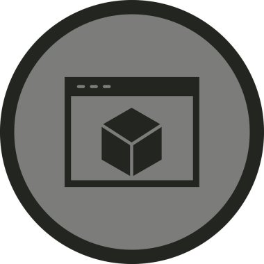 Bir kutu simgesinin vektör illüstrasyonu