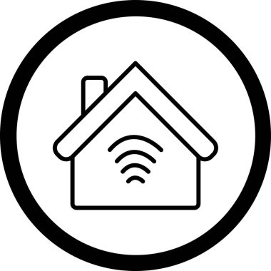 Ev. Web simgesi basit illüstrasyon