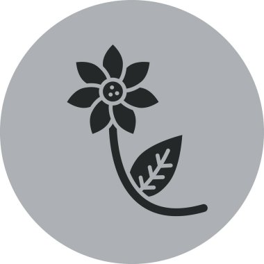 Modern çiçek simgesinin vektör illüstrasyonu