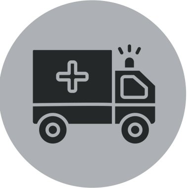 Kişisel ve ticari kullanım için ambülans vektör simgesi modern basit vektör çizimi.