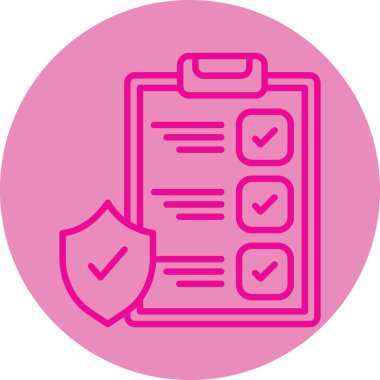 Kontrol listesi simgesi vektör illüstrasyonu