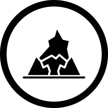 çadır simgesi vektör illüstrasyonu