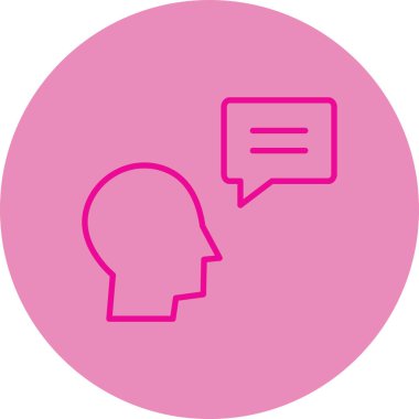 Konuş. Web simgesi basit illüstrasyon