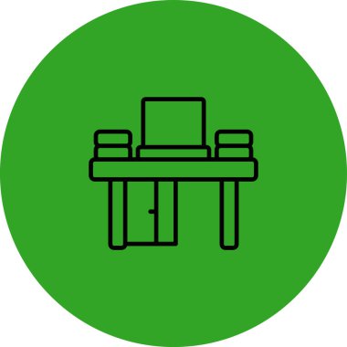 Ofis ve modern simgenin vektör illüstrasyonu