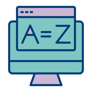 Dizüstü bilgisayar simgesi vektör çizimi