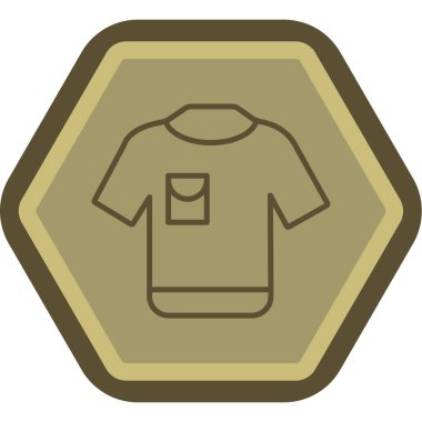 Bir tişörtün modern bir simgesinin vektör çizimi